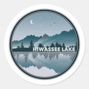 Hiwassee Lake North Carolina Reflection Classic Round Sticker