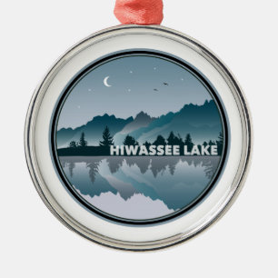 Hiwassee Lake North Carolina Reflection Metal Tree Decoration