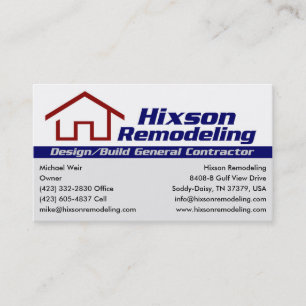 Hixson Remodeling Business Card