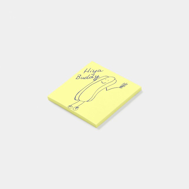 Hiya Buddy Post-It Notes (Angled)