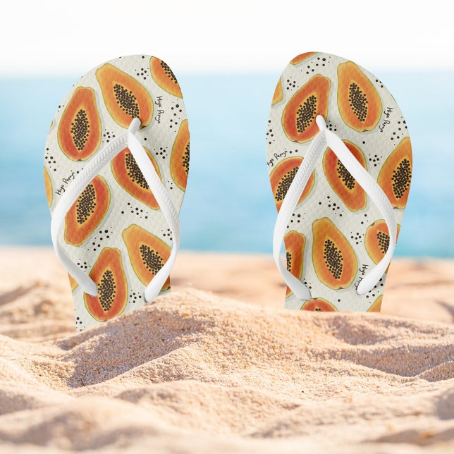 Hiya Papaya Pattern  Flip Flops (Hiya Papaya Flipflops)
