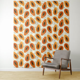 Hiya Papaya Pattern  Tapestry