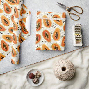 Hiya Papaya Pattern  Wrapping Paper