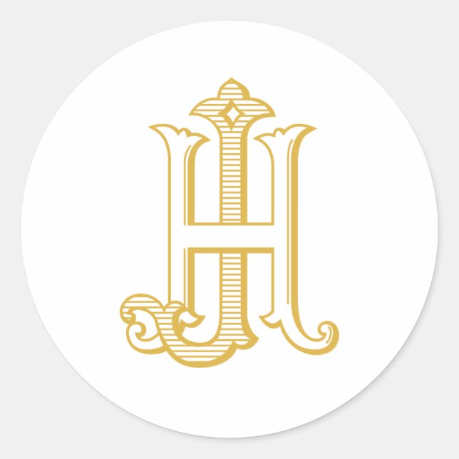 HJ Monogram or JH Monogram Sticker (Front)