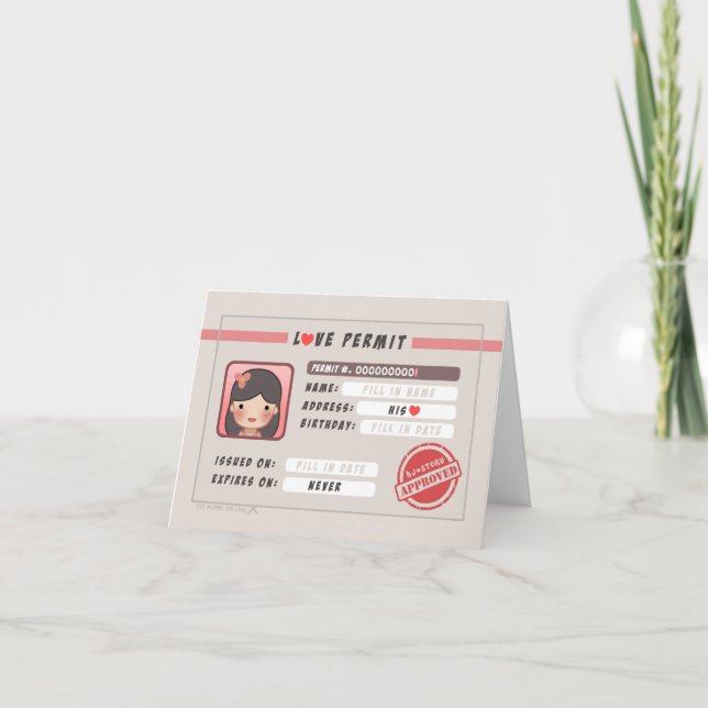 HJ-Story Love Permit - Girl Card (Front)