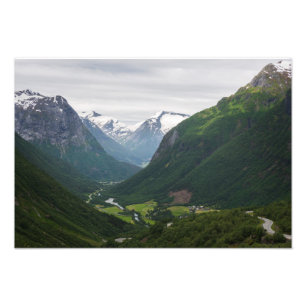 Hjelle valley in Norway photo print