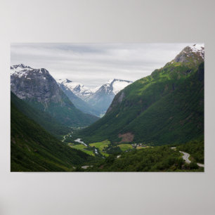 Hjelle valley in Norway poster