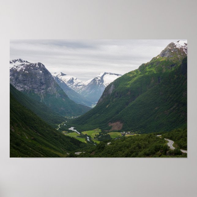 Hjelle valley in Norway poster (Front)