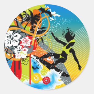 hlhw_002 classic round sticker