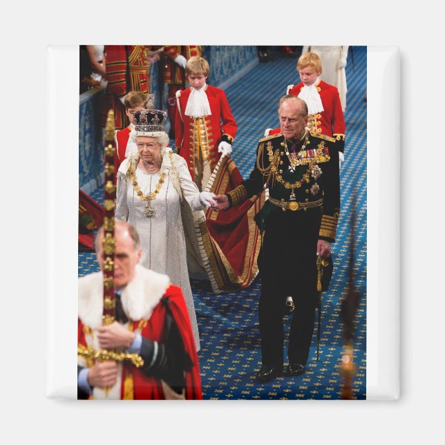 HM Queen Elizabeth II and HRH Duke of Edinburgh Lo Magnet (Front)