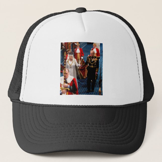 HM Queen Elizabeth II and HRH Duke of Edinburgh Lo Trucker Hat (Front)