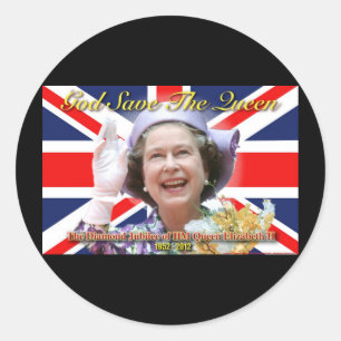HM Queen Elizabeth II Diamond Jubilee Classic Round Sticker