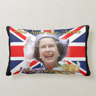 HM Queen Elizabeth II Diamond Jubilee Lumbar Cushion