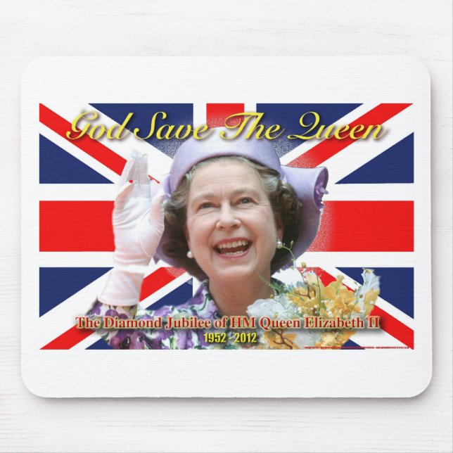 HM Queen Elizabeth II Diamond Jubilee Mouse Mat (Front)