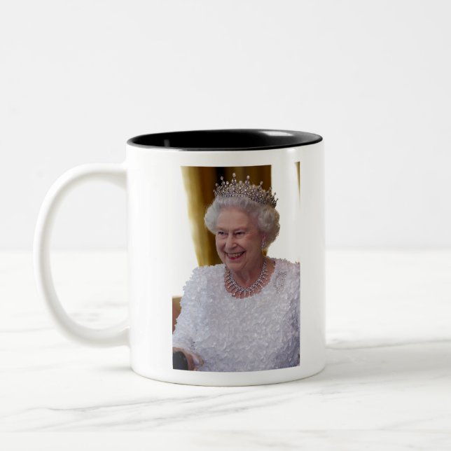 HM Queen Elizabeth II Dublin Two-Tone Coffee Mug (Left)