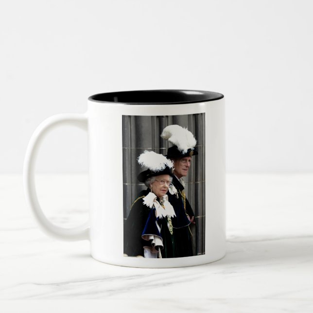 HM Queen Elizabeth II & HRH Prince Philip Two-Tone Coffee Mug (Left)