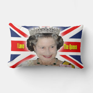 HM Queen Elizabeth II - I Love The Queen Lumbar Cushion
