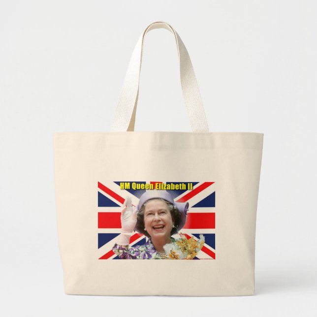 HM Queen Elizabeth II Large Tote Bag (Front)