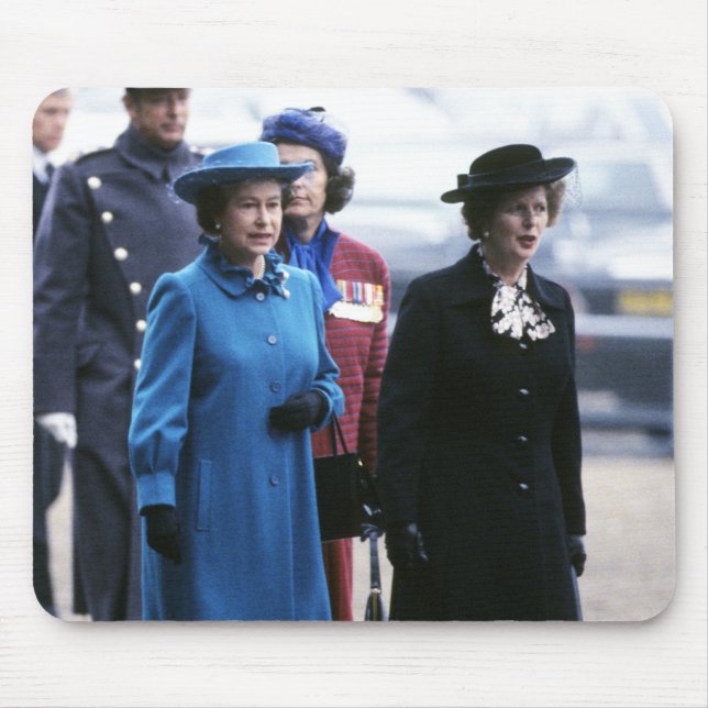HM Queen Elizabeth II-Margaret Thatcher Mouse Mat (Front)