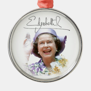 HM Queen Elizabeth II Metal Tree Decoration