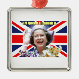 HM Queen Elizabeth II Metal Tree Decoration
