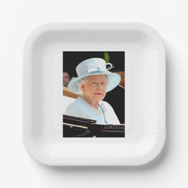 HM Queen Elizabeth II Paper Plate (Front)