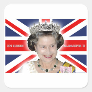 HM Queen Elizabeth II - Pro photo Square Sticker