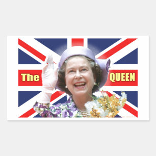 HM Queen Elizabeth II Rectangular Sticker