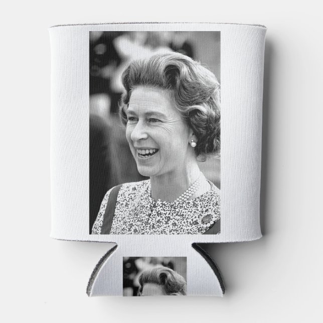 HM Queen Elizabeth II Windsor 1975 Can Cooler (Front)