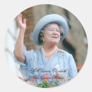 HM Queen Elizabeth, The Queen Mother 1985 Classic Round Sticker