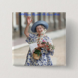 HM Queen Elizabeth The Queen-Mother 1988 15 Cm Square Badge