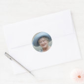 HM Queen Elizabeth, The Queen Mother 1988 Classic Round Sticker (Envelope)