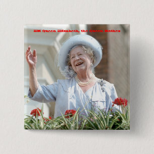 HM Queen Elizabeth, the Queen Mother 1990 15 Cm Square Badge