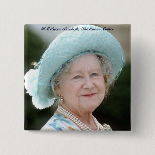 HM Queen Elizabeth, The Queen Mother Berlin 1987 15 Cm Square Badge