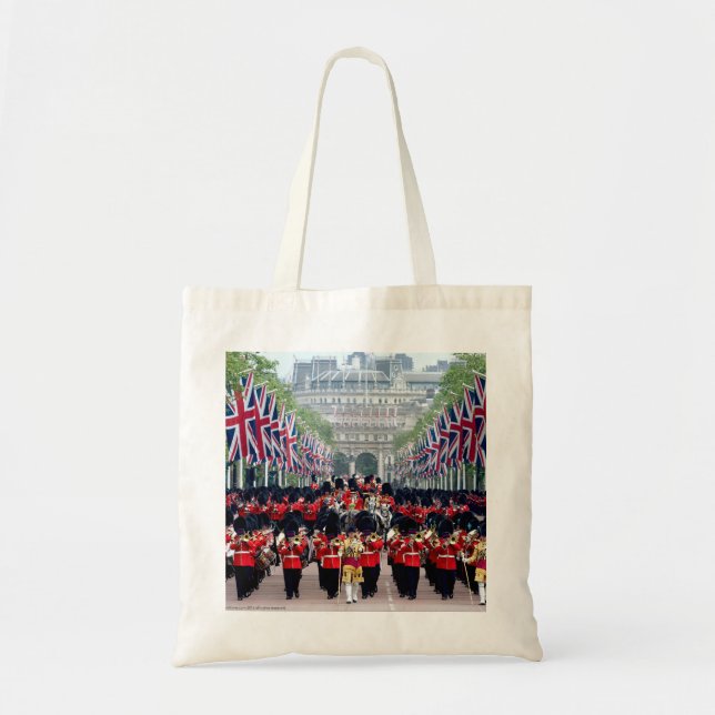 HM Queen Elizabeth Trooping of the Colour London Tote Bag (Front)