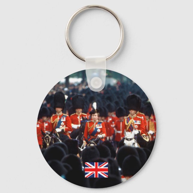 HM The Queen Elizabeth II Prince Philip London Key Ring (Front)