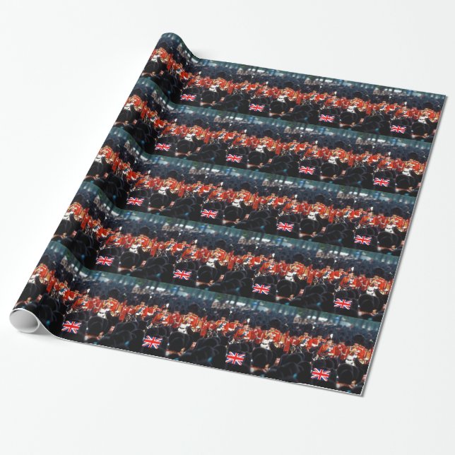 HM The Queen Elizabeth II Prince Philip London Wrapping Paper (Unrolled)