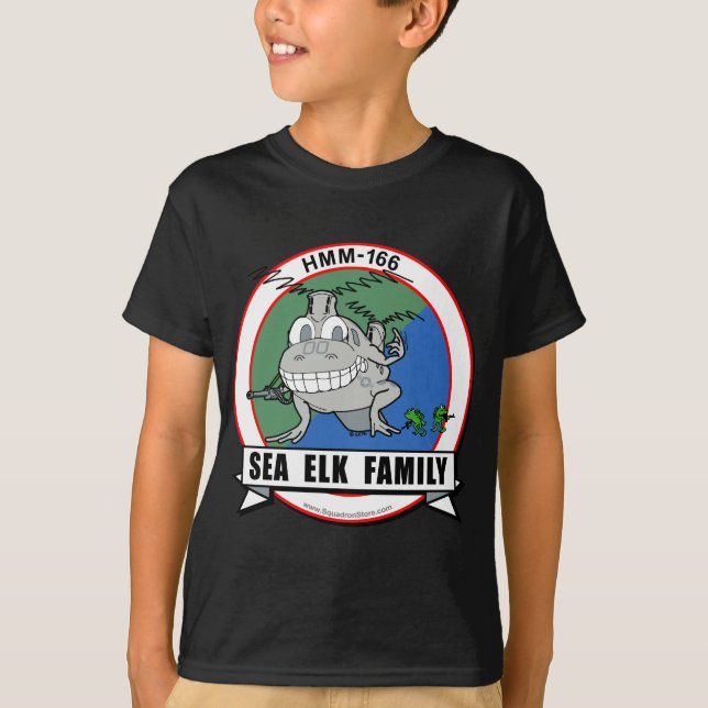 HMM-166  'Sea Elk Family' T-Shirt (Front)
