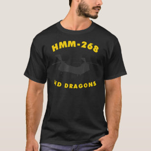 HMM-268 Red Dragons Helicopter Squadron CH-46 Sea T-Shirt