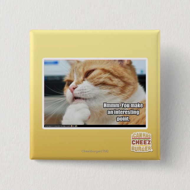 Hmmm. 15 Cm Square Badge (Front)