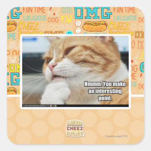 Hmmm. Square Sticker