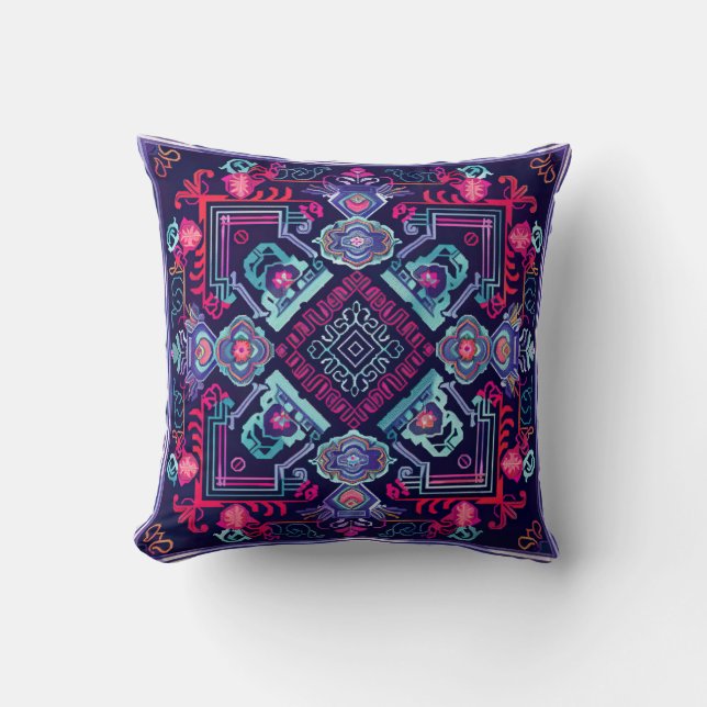 Hmong Brocade Pattern Cushion (Front)