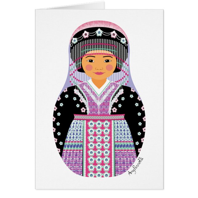 Hmong Matryoshka Card (Front)