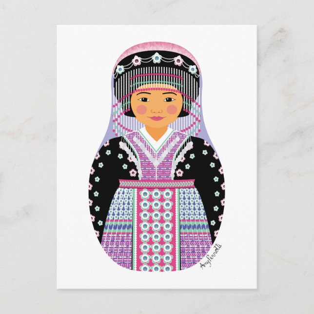 Hmong Matryoshka Postcard (Front)