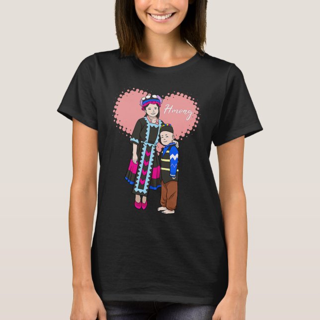 Hmong Miao Hmoob Girl Brothers Boy Sisters Prince  T-Shirt (Front)