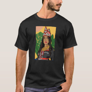 Hmong Miao Hmoob Girl Woman Princess Strong_4 T-Shirt