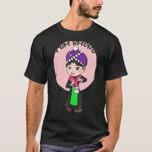 Hmong Miao Proud Traditional Girl Woman Hmoob Quee T-Shirt