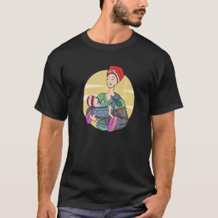 Hmong Miao Proud Traditional Mother Woman Hmoob Et T-Shirt