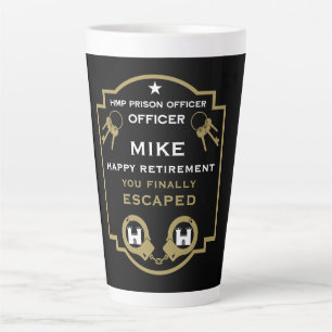 HMP Prison Officer Retirement Latte Mug
