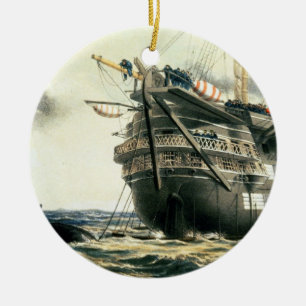 HMS Agamemnon laying the original Atlantic cable, Ceramic Tree Decoration
